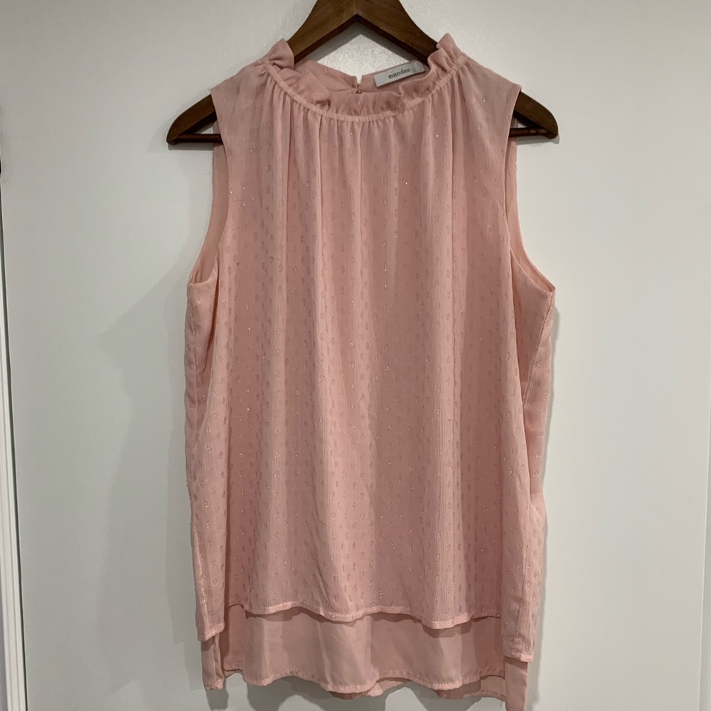 Mandee pink sleeveless blouse